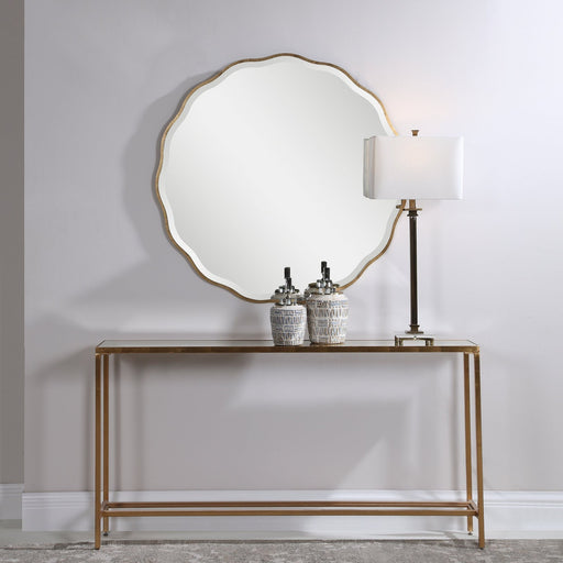 Uttermost Aneta Gold Round Mirror 9611