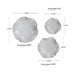 Uttermost Abella Ceramic Wall Decor, S/3, White 04234