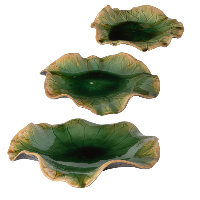 Uttermost Abella Green Ceramic Wall Decor, S/3 04247