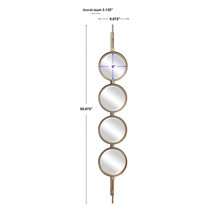 Uttermost Button Gold Mirror 9666
