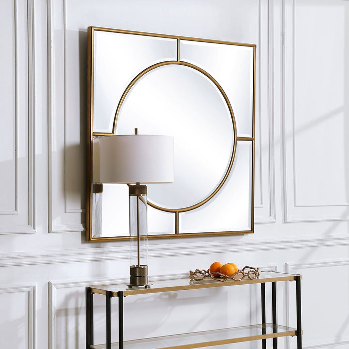 Uttermost Stanford Gold Square Mirror 9673