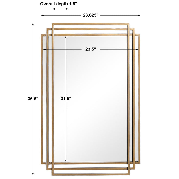 Uttermost Amherst Brushed Gold Mirror 9688