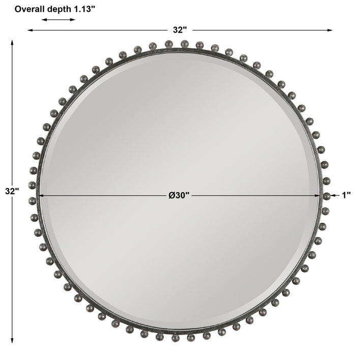 Uttermost Taza Round Iron Mirror 9691