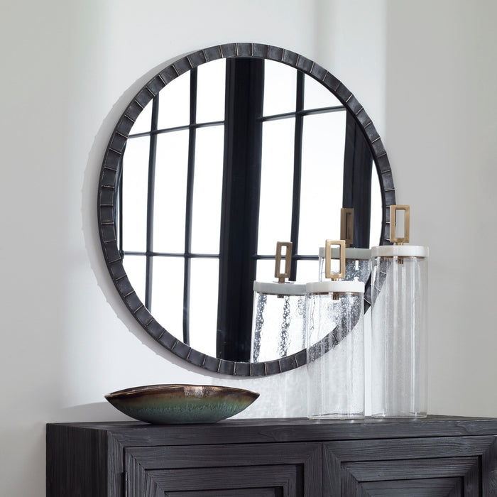 Uttermost Dandridge Round Industrial Mirror 9702