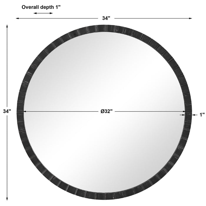 Uttermost Dandridge Round Industrial Mirror 9702