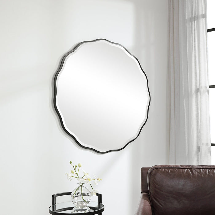 Uttermost Aneta Black Round Mirror 9693