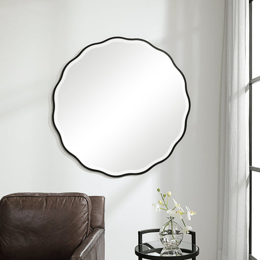 Uttermost Aneta Black Round Mirror 9693