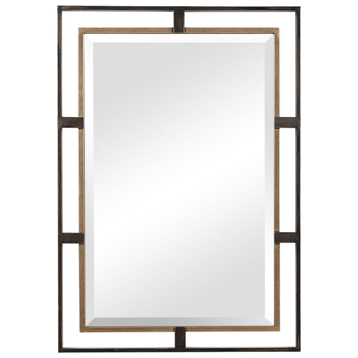 Uttermost Carrizo Gold & Bronze Rectangle Mirror 09711