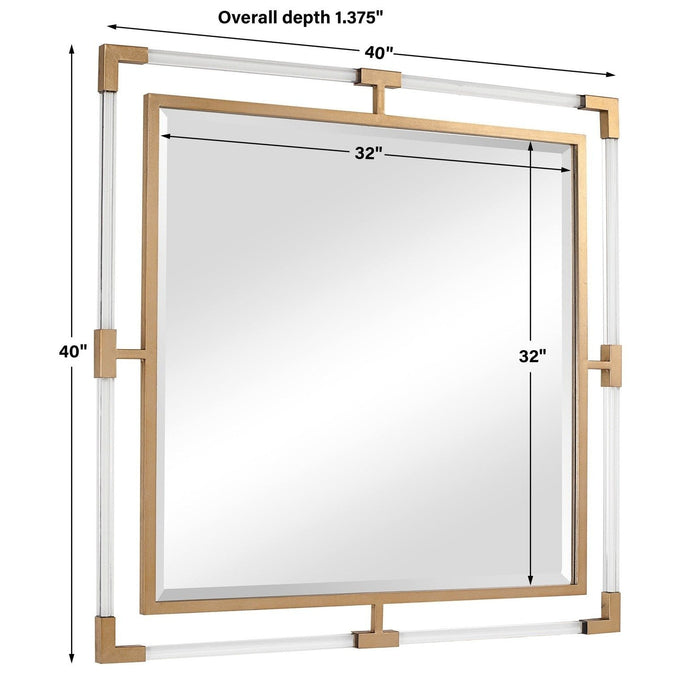 Uttermost Balkan Golden Square Mirror 09714