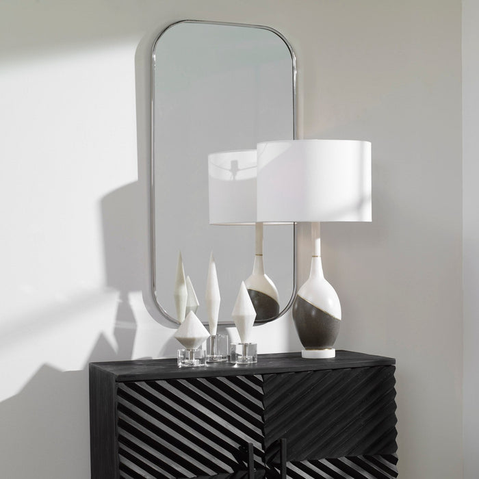 Uttermost Taft Polished Nickel Mirror 9719