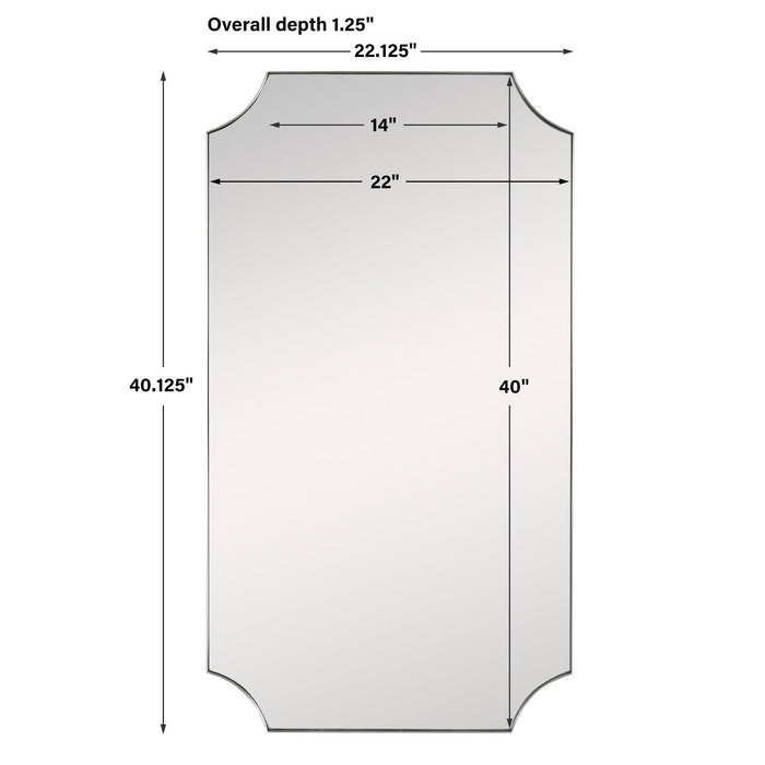 Uttermost Lennox Brass Scalloped Corner Mirror 09727