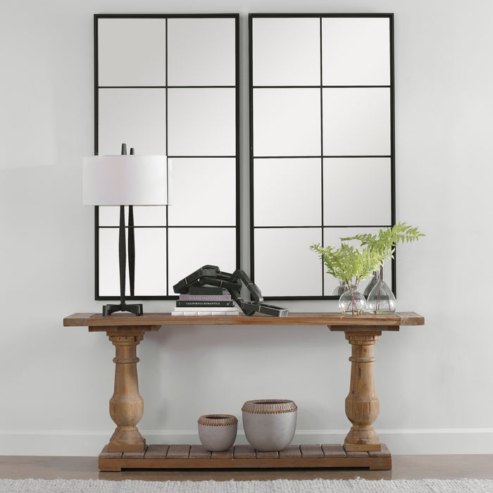 Uttermost Rousseau Iron Window Mirror 9732