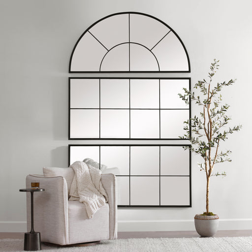 Uttermost Rousseau Iron Window Mirror 9732