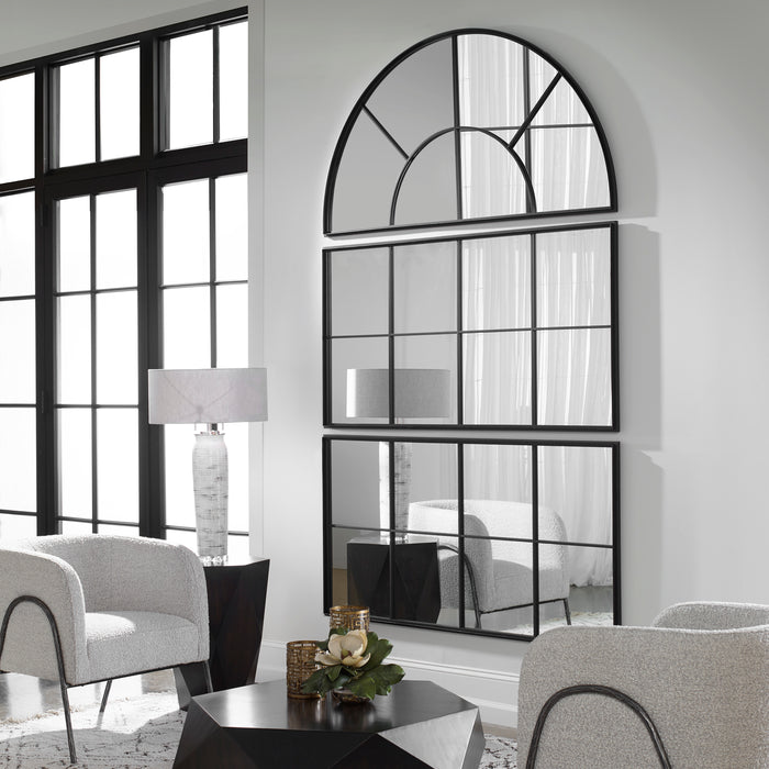 Uttermost Rousseau Iron Window Mirror 9732