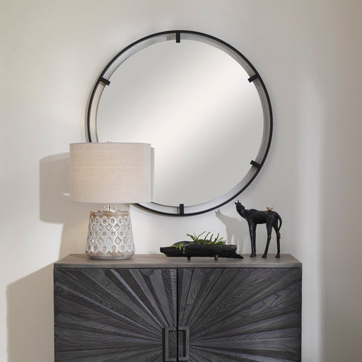 Uttermost Cashel Round Iron Mirror 9734