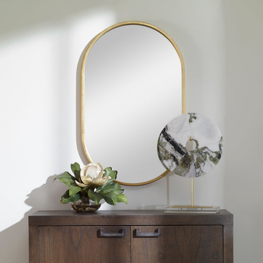 Uttermost Varina Minimalist Gold Oval Mirror 09736