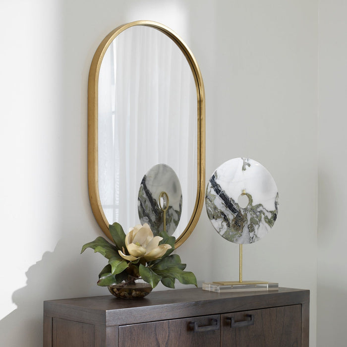 Uttermost Varina Minimalist Gold Oval Mirror 09736