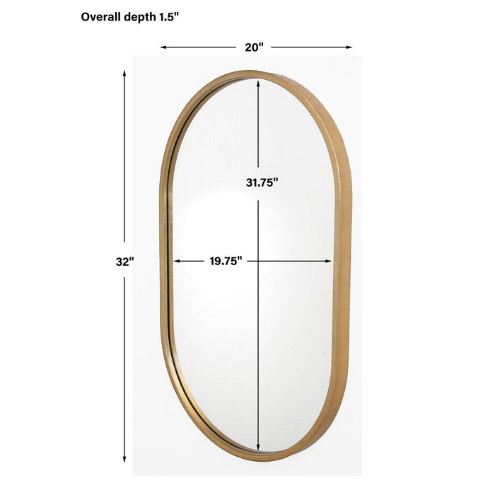 Uttermost Varina Minimalist Gold Oval Mirror 09736