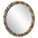 Uttermost Dinar Round Aged Gold Mirror 9761