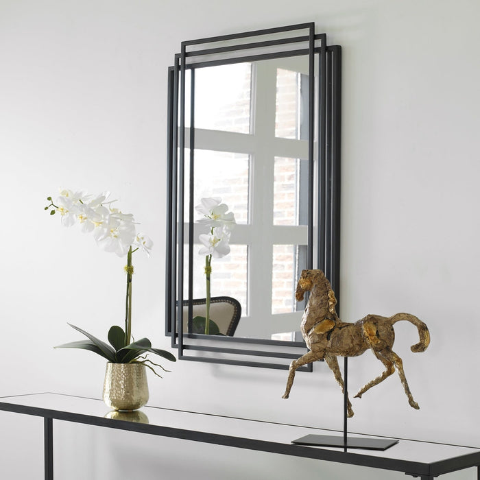 Uttermost Amherst Black Iron Mirror 9768