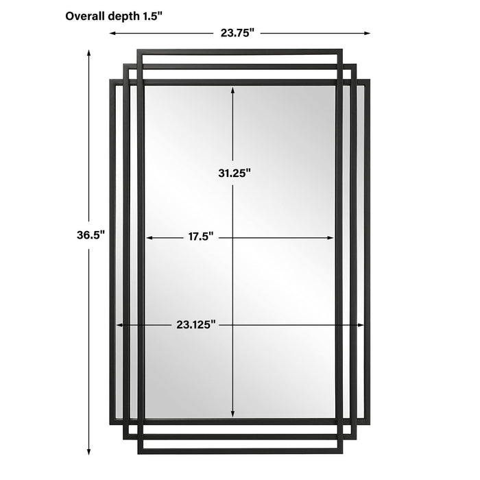 Uttermost Amherst Black Iron Mirror 9768