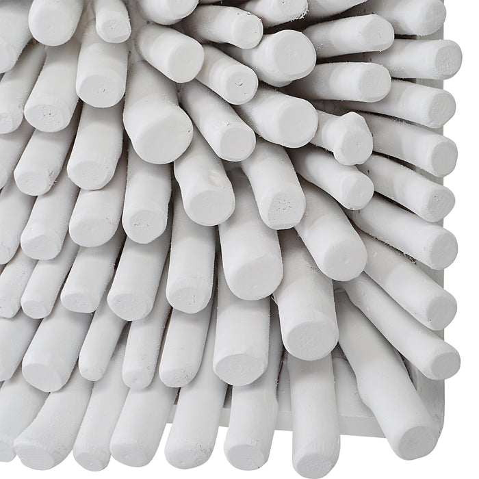 Uttermost Portside White Wood Wall Panel 04322