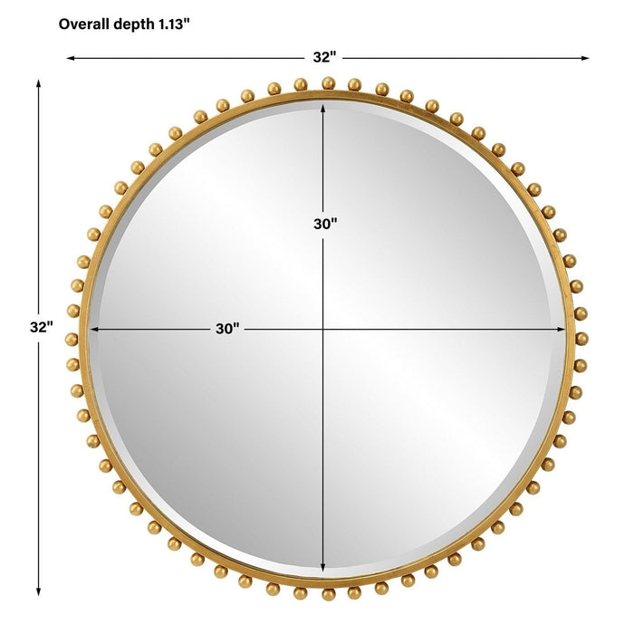Uttermost Taza Gold Round Mirror 9777