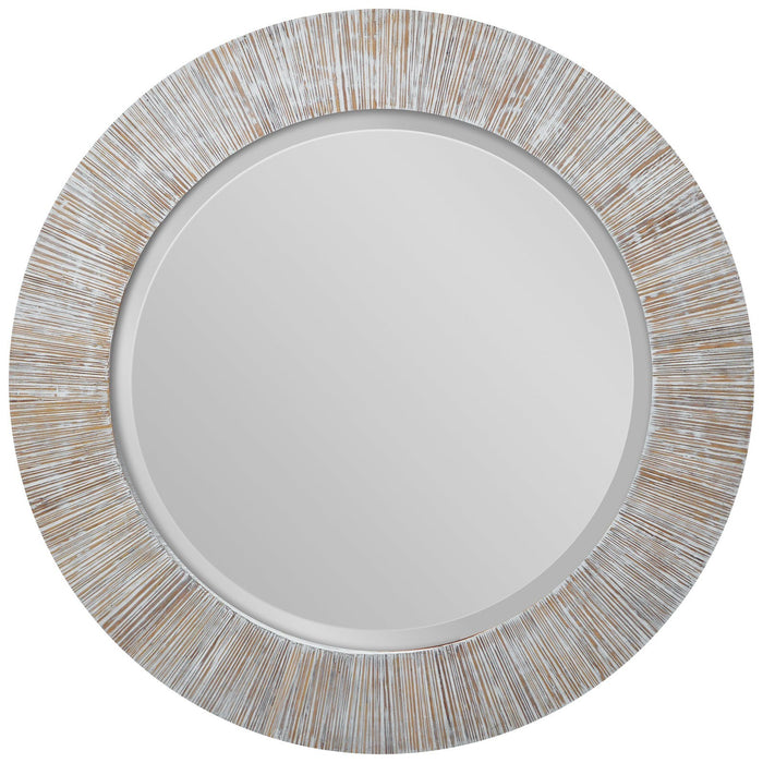 Uttermost Repose Whitewash Round Mirror 9785