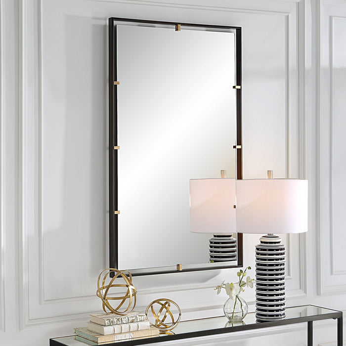Uttermost Colfax Brass 3 Light Semi Flush 22283