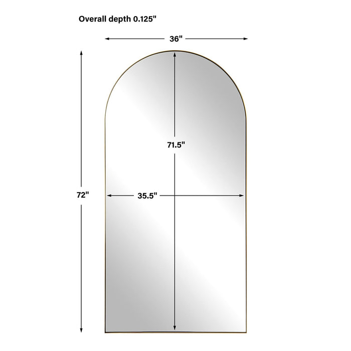 Uttermost Crosley Antique Brass Arch Mirror 9841