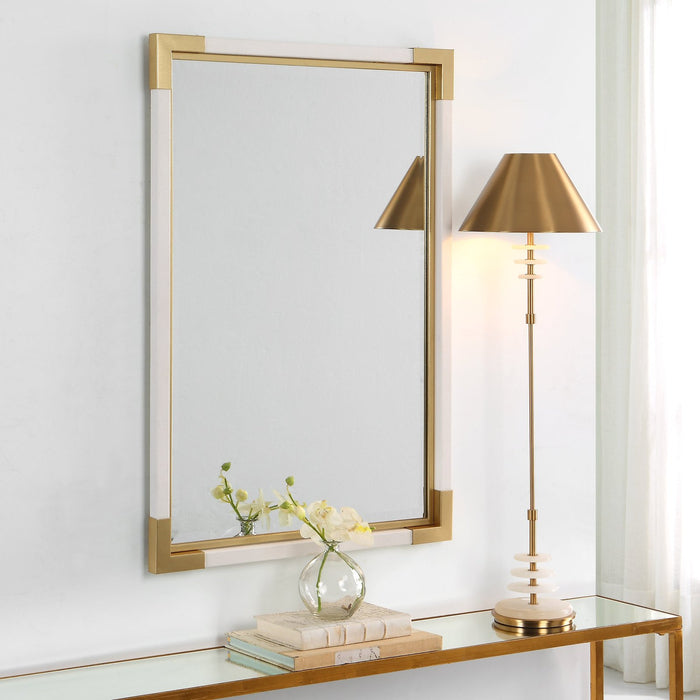 Uttermost Malik White & Gold Mirror 9879