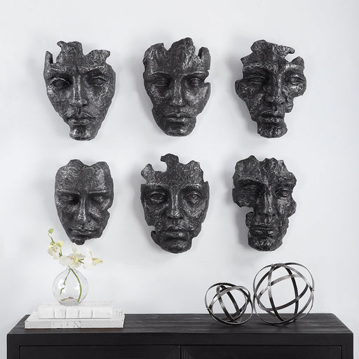 Uttermost Self-Portrait Metallic Wall Decor, Set/6 04350