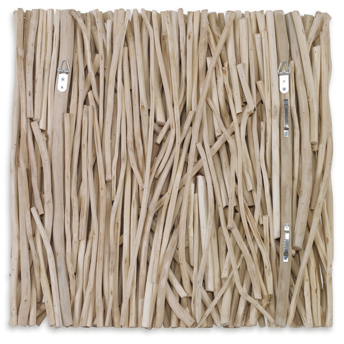 Uttermost Gathered Teak Square Bleached Wood Wall Decor 04352