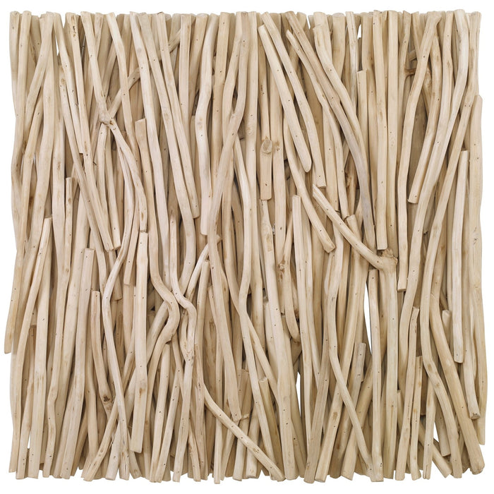 Uttermost Gathered Teak Square Bleached Wood Wall Decor 04352