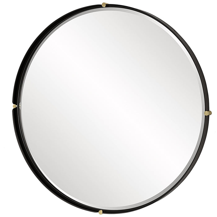 Uttermost Bonded Round Black Mirror 9939