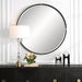 Uttermost Bonded Round Black Mirror 9939