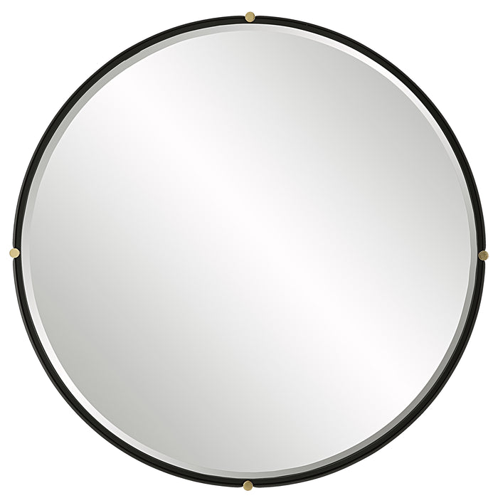 Uttermost Bonded Round Black Mirror 9939