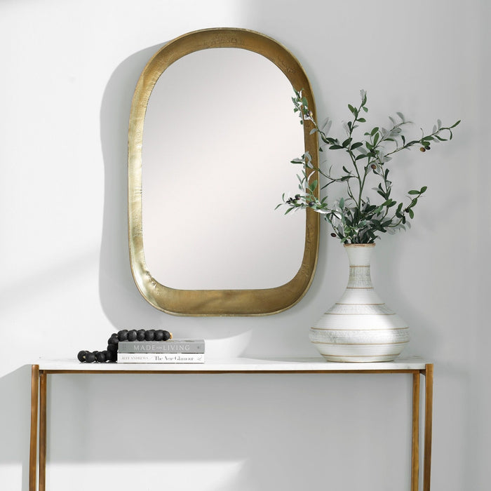 Uttermost Bradano Brass Arch Mirror