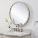 Uttermost Crofton Lighted Brass Round Mirror 09947