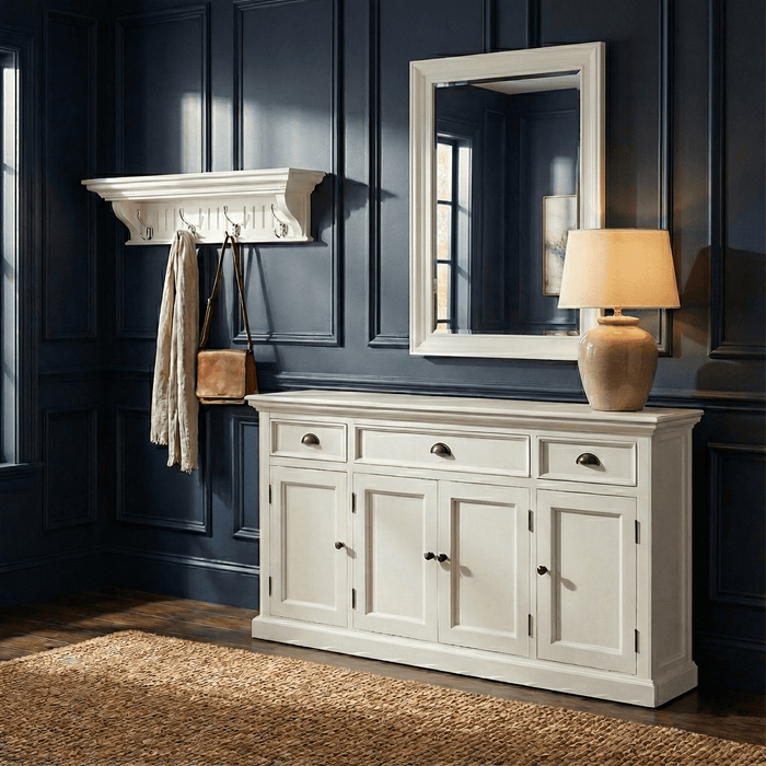 NovaSolo Halifax Buffet Console Table In Classic White CA633