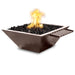 The Outdoor Plus 36" Maya Powder Coated Fire & Water Bowl Wave Scupper | Match Lit with Flame Sense