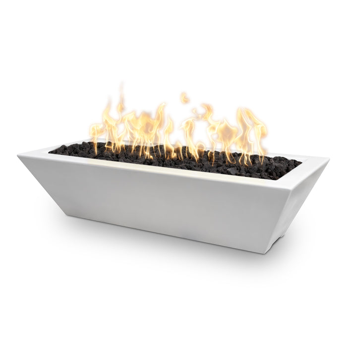 The Outdoor Plus 72" x 20" Linear Maya Powder Coat Fire Bowl | Low Voltage Electric Ignition