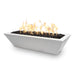 The Outdoor Plus 48" x 20" Linear Maya Powder Coat Fire Bowl | Low Voltage Electric Ignition