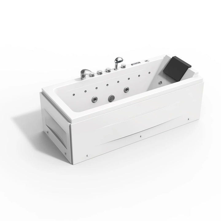 Empava 67 inch Whirlpool Rectangular Bathtub - EMPV-67JT351LED