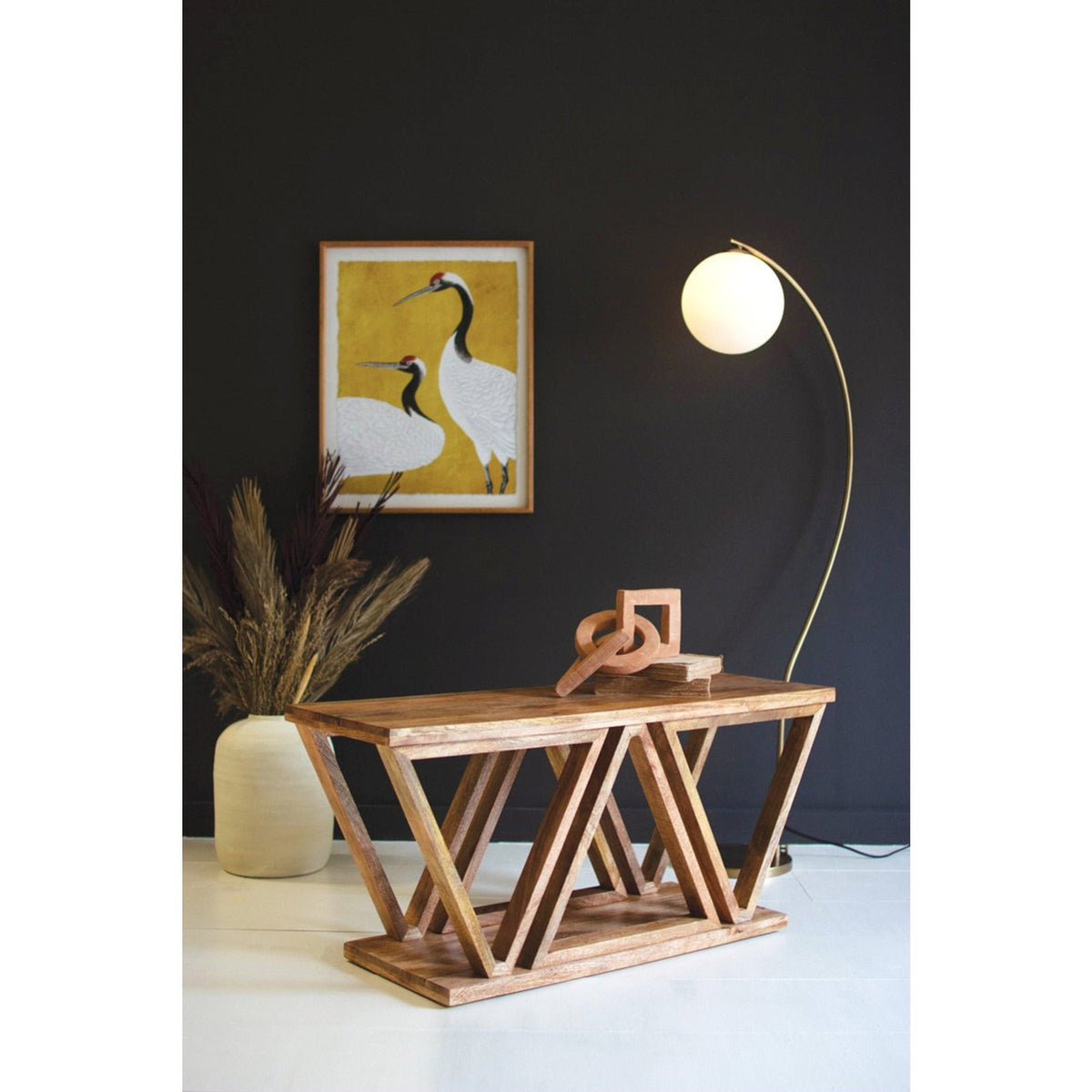 Kalalou Wooden Triangle Bench — Archic Furniture