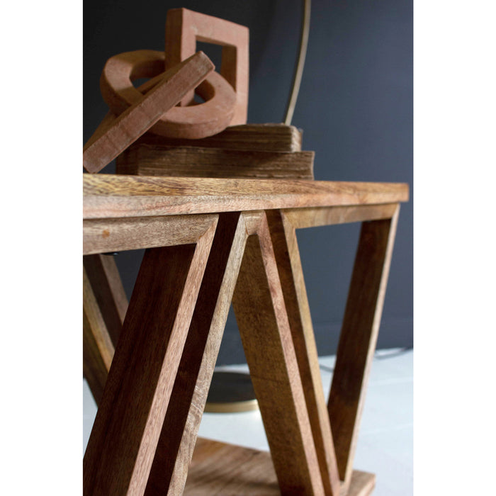 Kalalou Wooden Triangle Bench