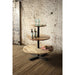 Kalalou Round Three-Tiered Mango Wood Iron Display Tower