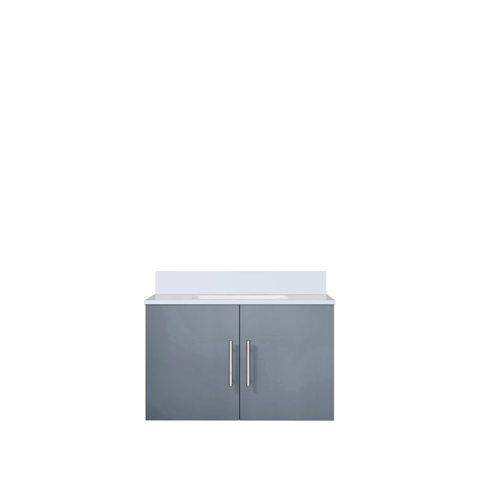 Lexora Home Geneva Bath Vanity with White Quartz Countertop