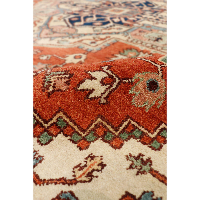 Pasargad Home Serapi Collection Hand-Knotted Rust Wool Area Rug- 7'11" X 9'11" PB-10B IVO 8x10