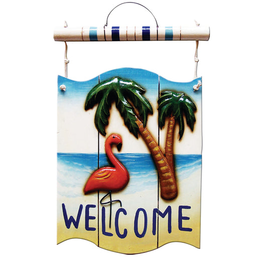 RAM Outdoor Décor Flamingo Welcome ODR154